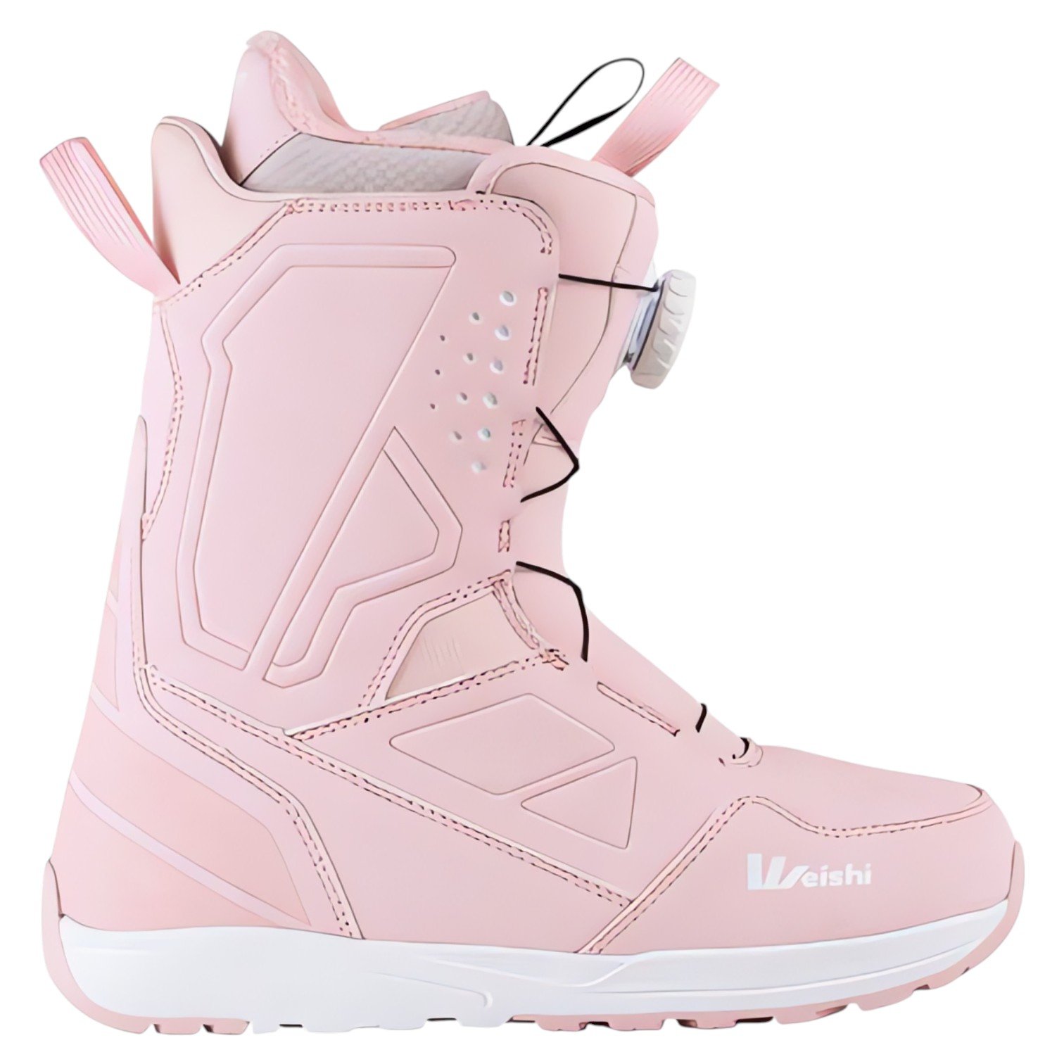 men's single dial snow boots black