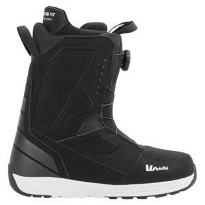 men's single dial snow boots black